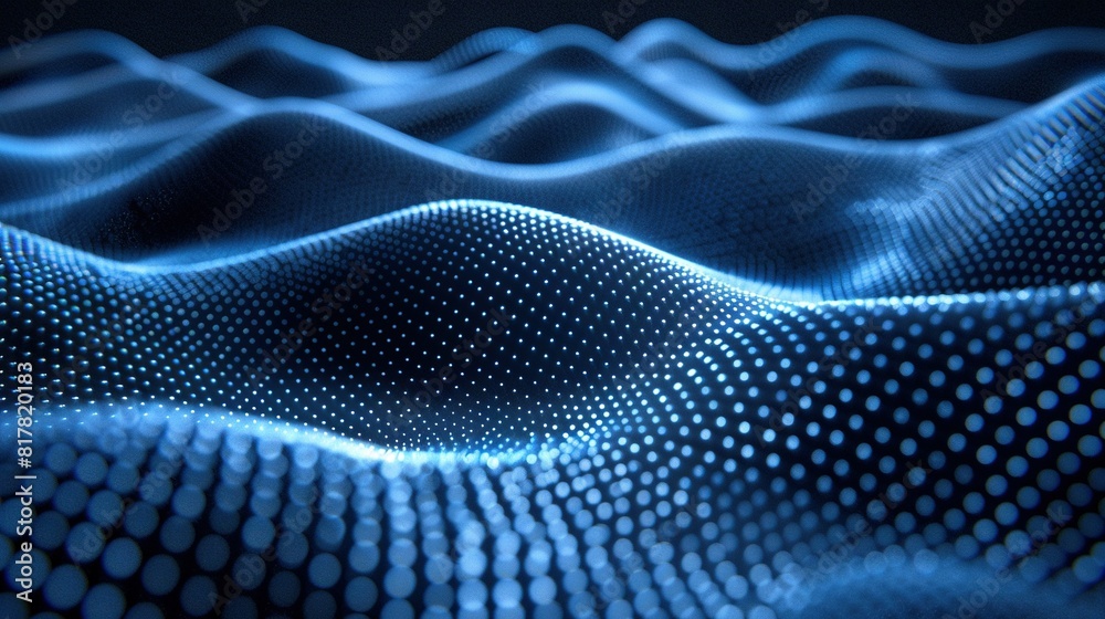 image with blue hue featuring waves and dots on a dark background image with blue hue featuring waves and dots on a dark background