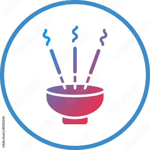 Incense Sticks Icon Style