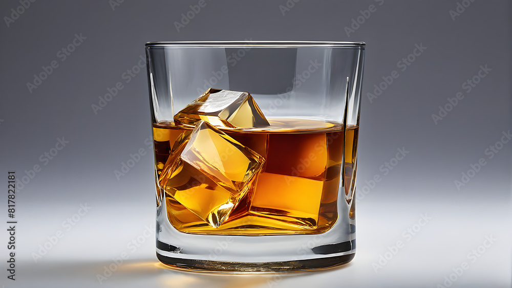 whiskey on the rocks, ai generated