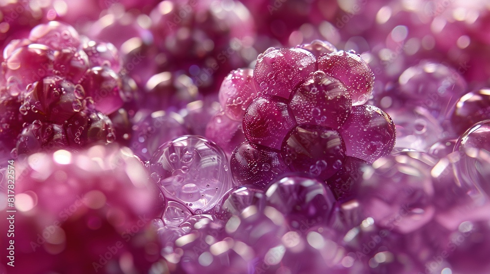 A close-up of a group of beads with drops of water on top and some beads dripping below A close-up of a group of beads with drops of water on top and some beads dripping below