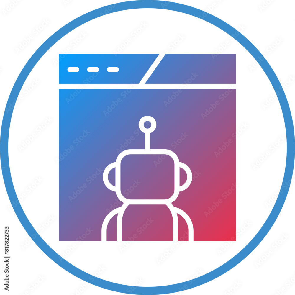 Obraz premium Robot Assistant Icon Style