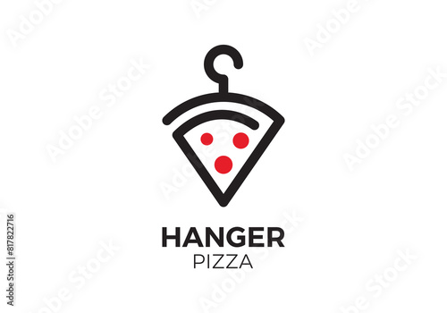logo pizza hanger. food cafe and restaurant vector design