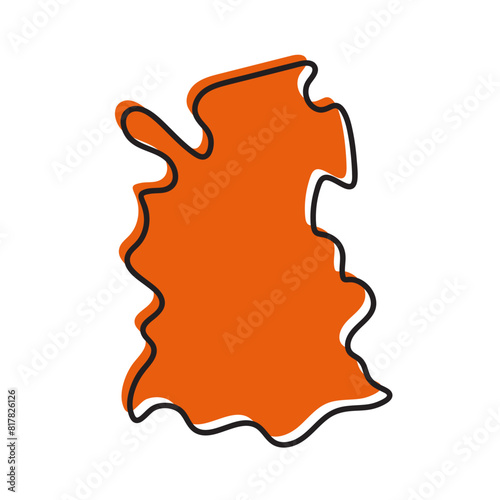 Matara district of Sri lanka vector map illustration. Map