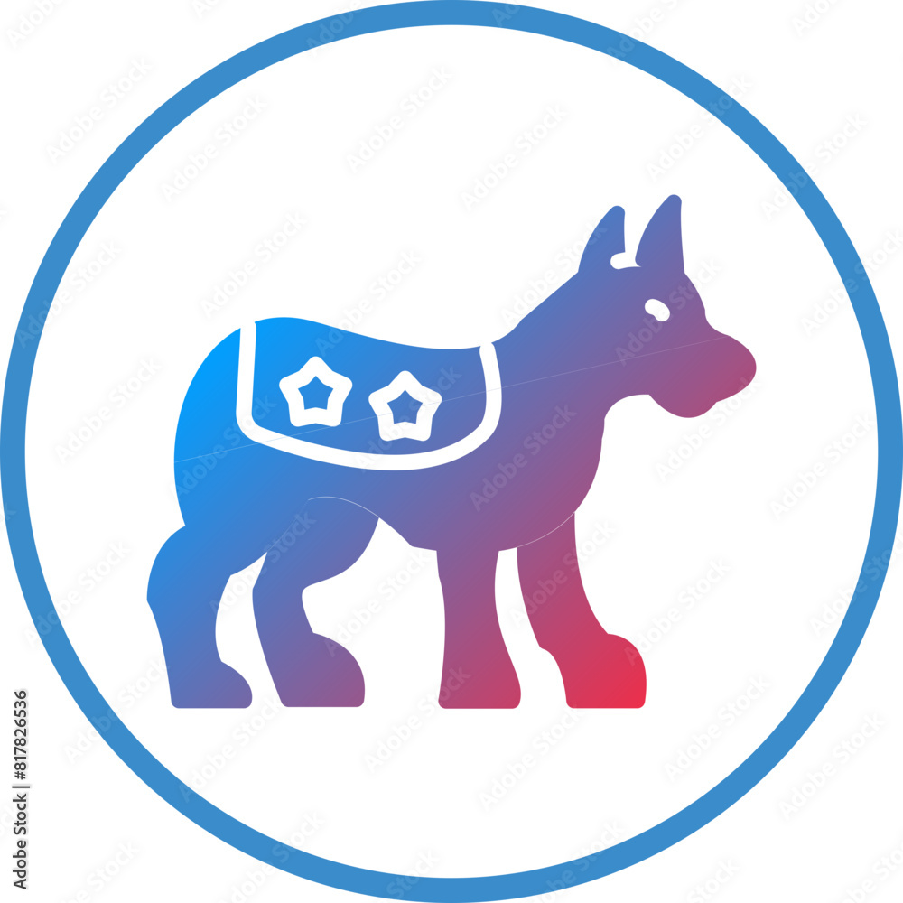 Obraz premium Canine Unit Icon Style