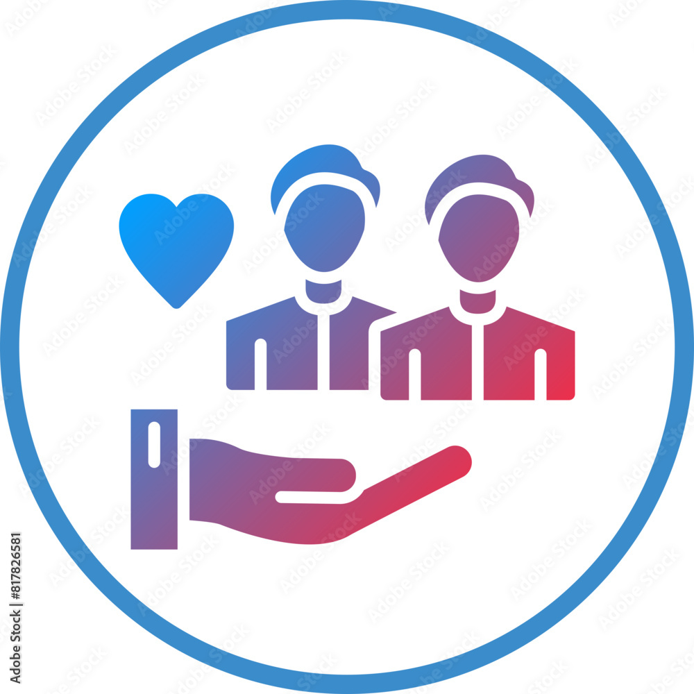Fototapeta premium Community Service Icon Style