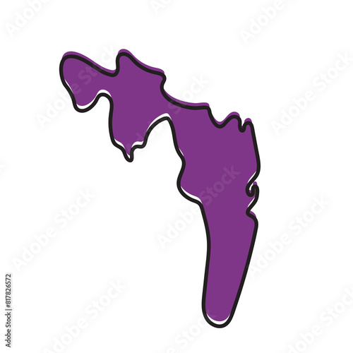 Ampara district of Sri lanka vector map illustration. Map Design photo