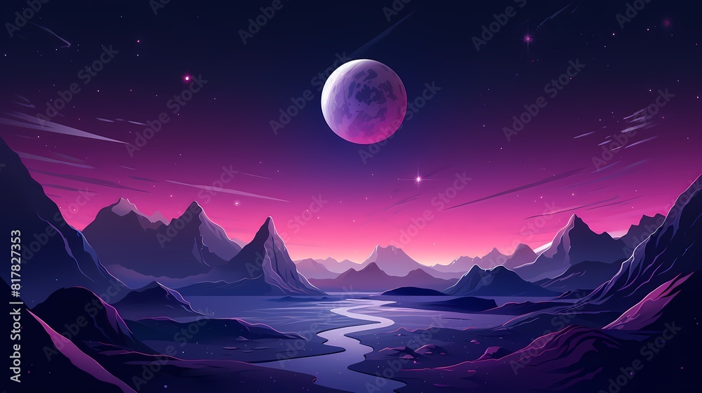 Digital technology purple and pink science fiction space poster background Digital technology purple and pink science fiction space poster background