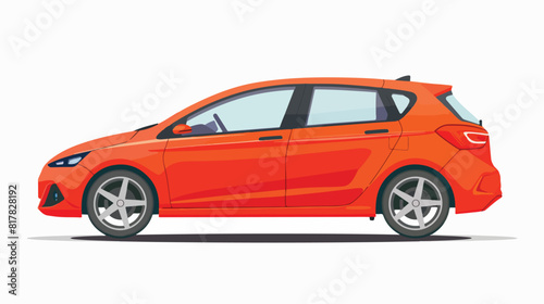Car hatchback body type. Side view of auto motor vehicle photo