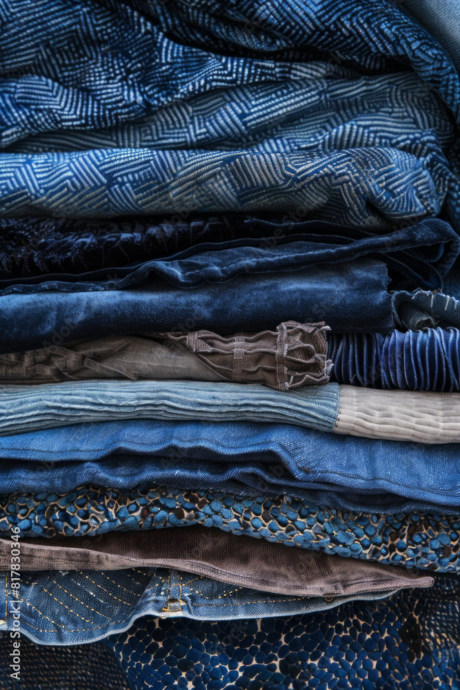 A collage of different types of textured fabrics, from velvet to denim, showcasing their diverse tactile qualities.