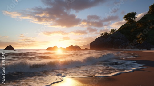 Capture the beauty of a beach sunset