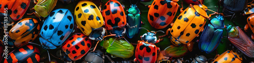 colorful bugs and ladybugs  photo