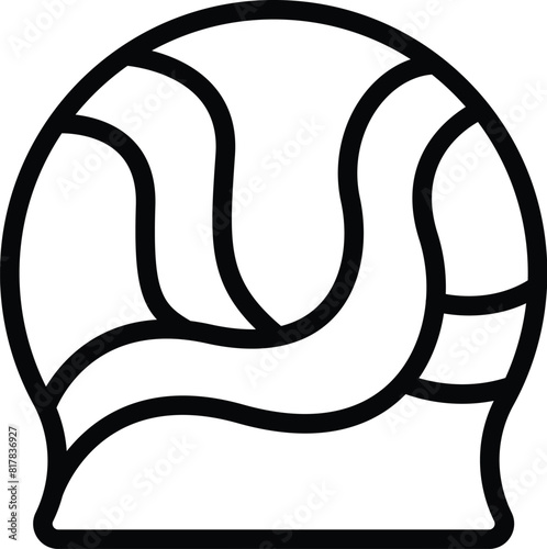 Minimalist line art of a snail shell suitable for various design purposes