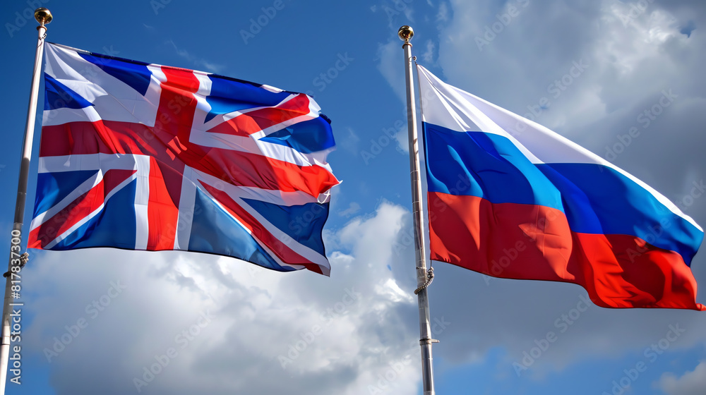 UK vs Russia Flag