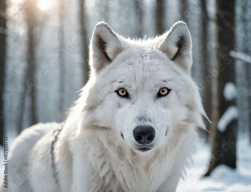 Arctic Wolf in the frozen north photo