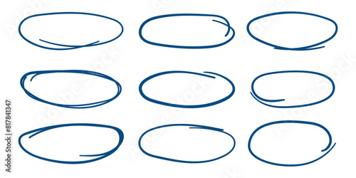 Circle line sketch icon in hand drawn style. Circular scribble doodle vector illustration on isolated background. Pencil or pen bubble sign business concept.