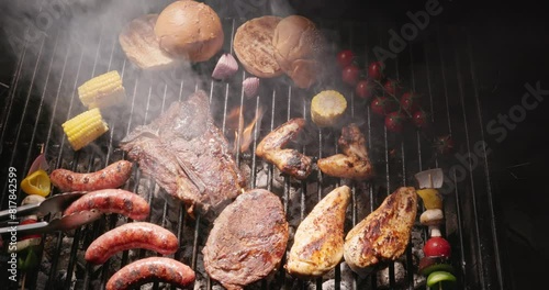 Wallpaper Mural Grill is blazing hot flavorful meats and vibrant vegetables sizzle and sear. Summer barbecues are celebration of delicious smoky aromas and outdoor gatherings. There's food for every taste on grill AD Torontodigital.ca