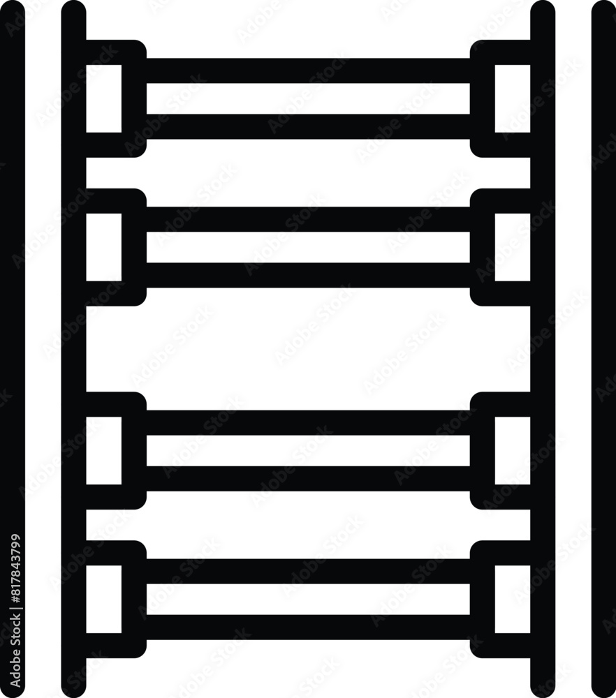 Simple vector illustration of a ladder, isolated on a white background, suitable for various designs Simple vector illustration of a ladder, isolated on a white background, suitable for various designs