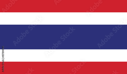 Illustration of the flag of Thailand