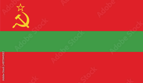 Illustration of the flag of Transnistria photo