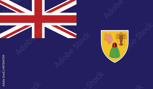 Illustration of the flag of Turks and Caicos Islands
