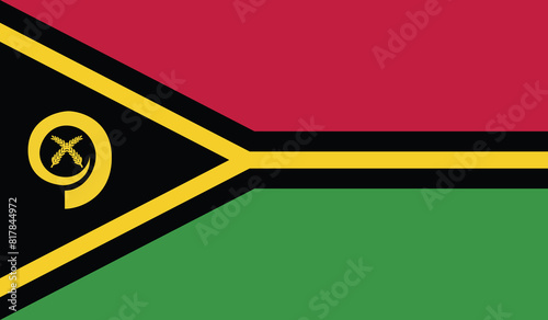 Tableau sur toile Illustration of the flag of Vanuatu