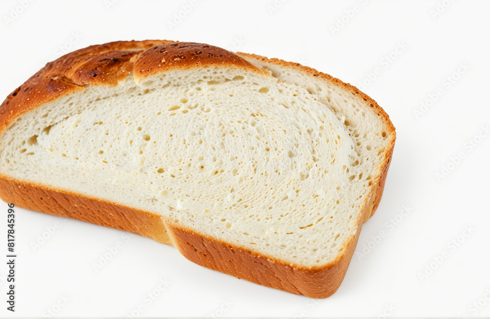 Vanilla bread, isolated on a white background Vanilla bread, isolated on a white background