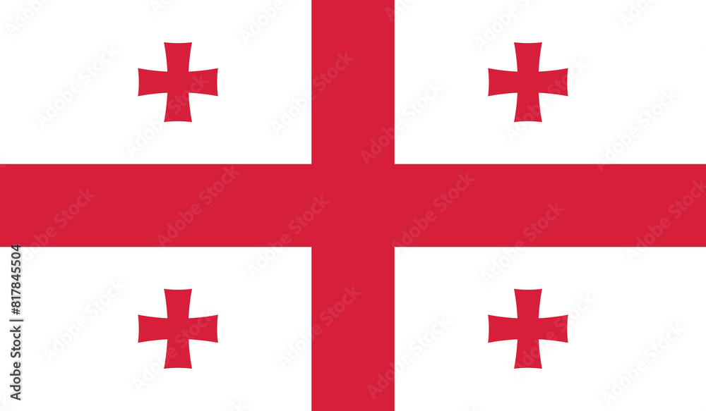 Illustration of the flag of Georgia Illustration of the flag of Georgia