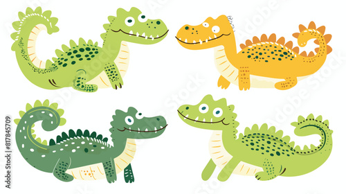 Cute baby crocodiles Four . Funny animals in Scandina