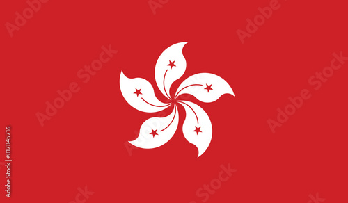 Illustration of the flag of Hong Kong