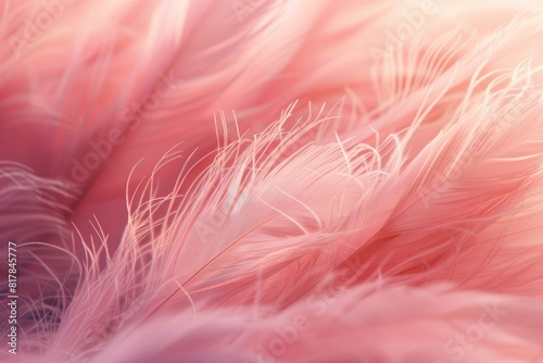 Closeup image of a magenta feather  natural material