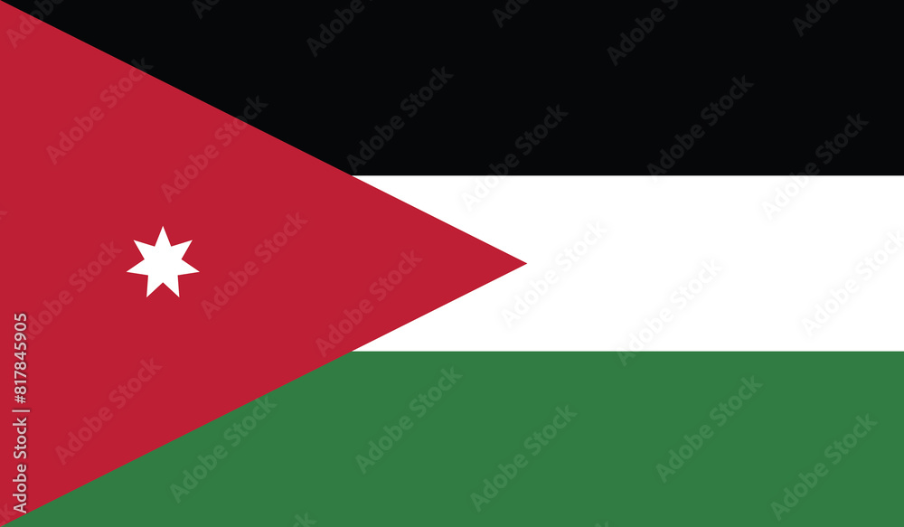 Illustration of the flag of Jordan Illustration of the flag of Jordan
