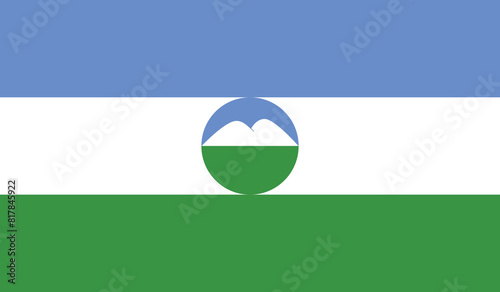 Illustration of the flag of Kabardino Balkaria photo