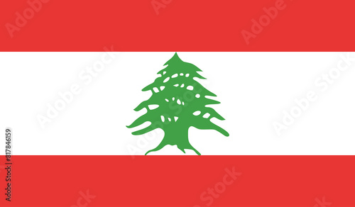 Illustration of the flag of Lebanon photo