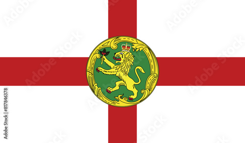 Illustration of the flag of Alderney