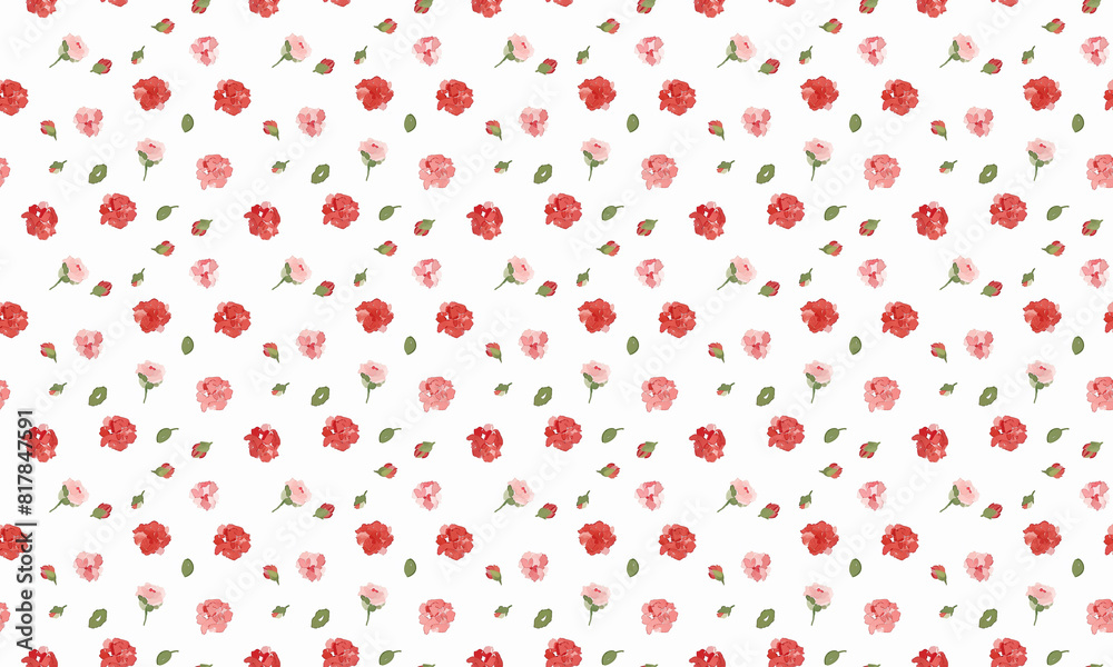 pink and red carnation pattern, background pink and red carnation pattern, background
