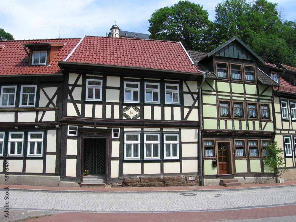 Fachwerkhäuser in der Fachwerkstadt Stolberg im Harz Fachwerkhäuser in der Fachwerkstadt Stolberg im Harz