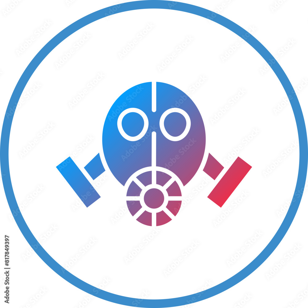 Gas Mask Icon Style