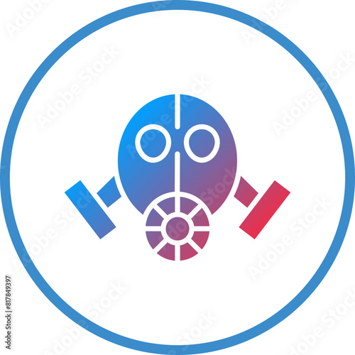 Gas Mask Icon Style
