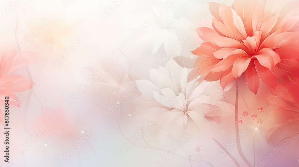 Soft gradient background with blurred floral elements Soft gradient background with blurred floral elements