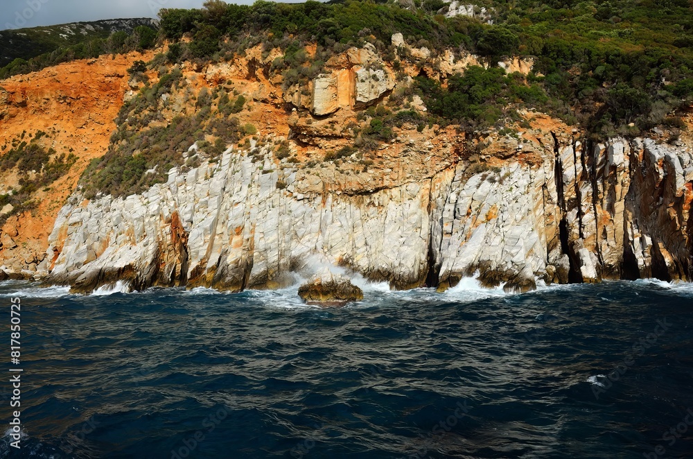 Fototapeta premium Breathtaking coastal landscape of Mount Athos, Greece