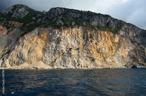 Breathtaking coastal landscape of Mount Athos, Greece