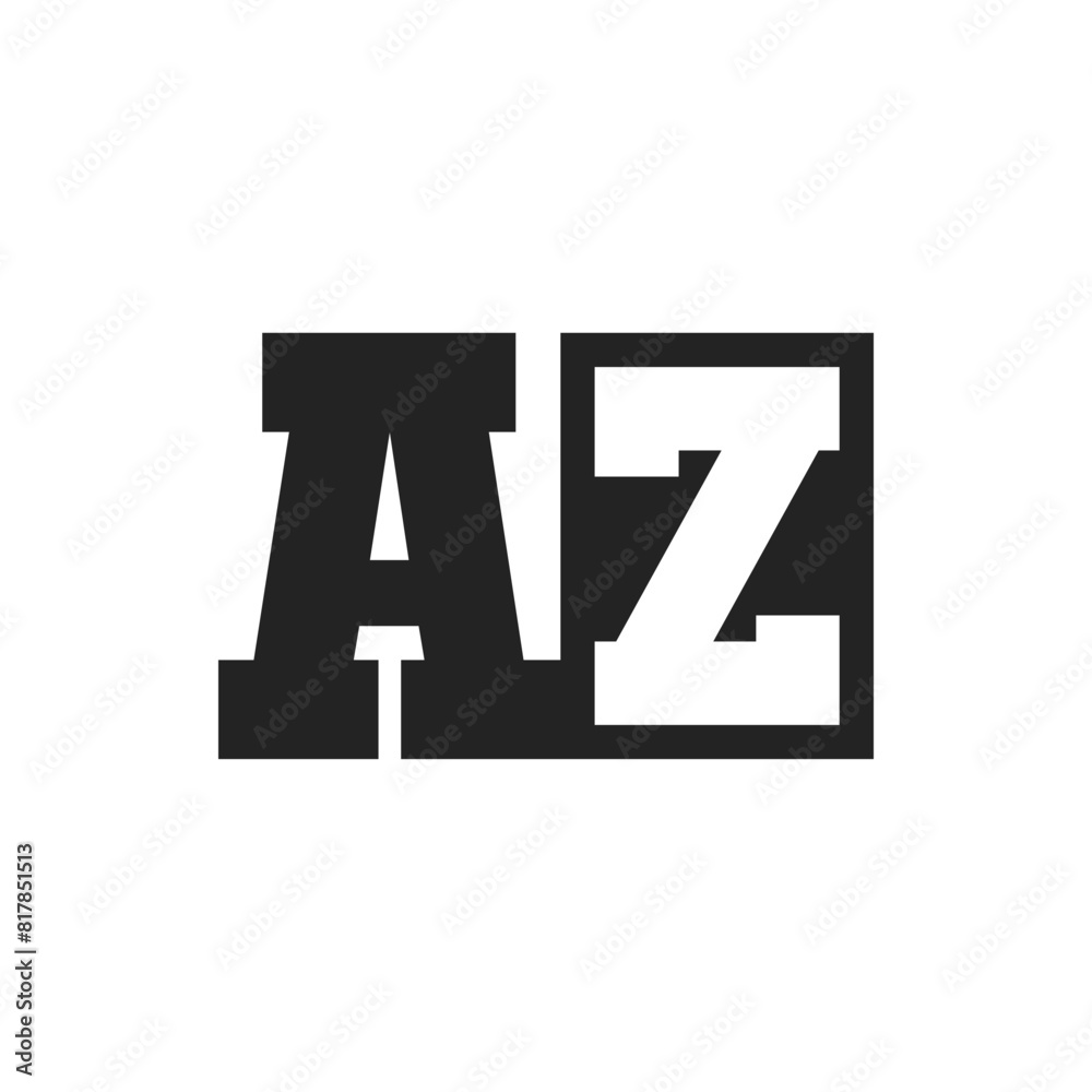 Initial Letter AZ Logo Design Template. AZ Logo Initial Letter AZ Logo Design Template. AZ Logo