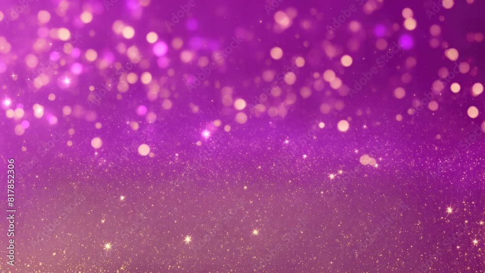 Pink, Purple and Golden glitter lights, Gold glitter dust defocused texture Abstract Background