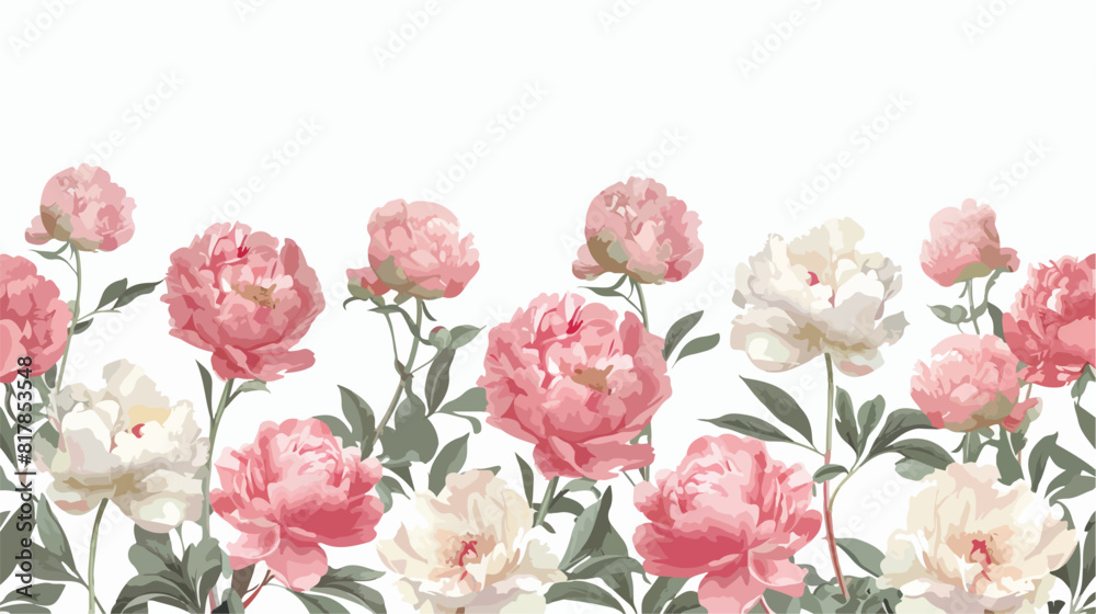 Elegant floral background or backdrop decorated