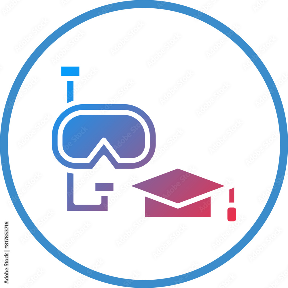 Diving Course Icon Style Diving Course Icon Style