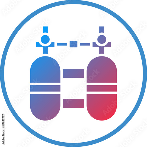 Diving Cylinder Icon Style