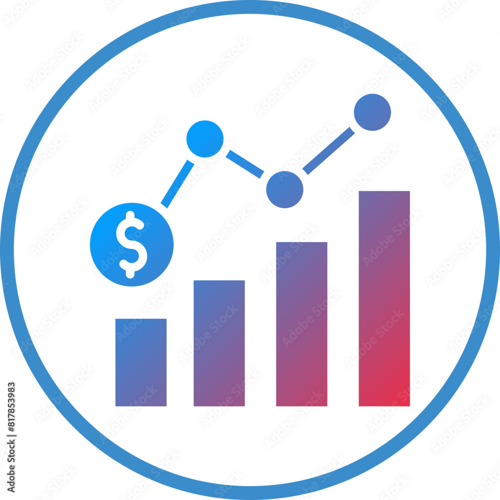 Average Dollar Sale Icon Style Average Dollar Sale Icon Style