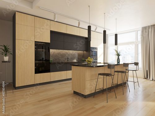 Modern kitchen in the interior