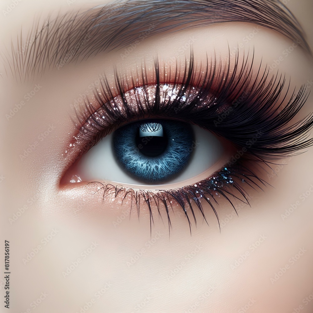 Obraz premium 메이크업 눈 클로즈업