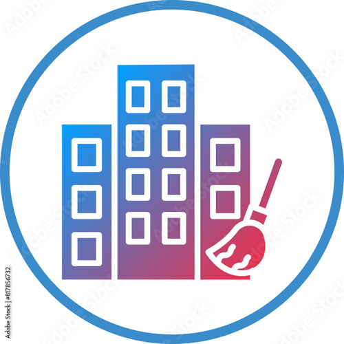 Hotel Cleaning Icon Style